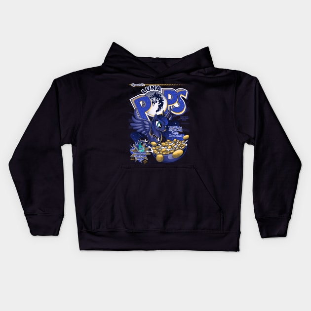 Equestria's Luna Pops Kids Hoodie by GillesBone